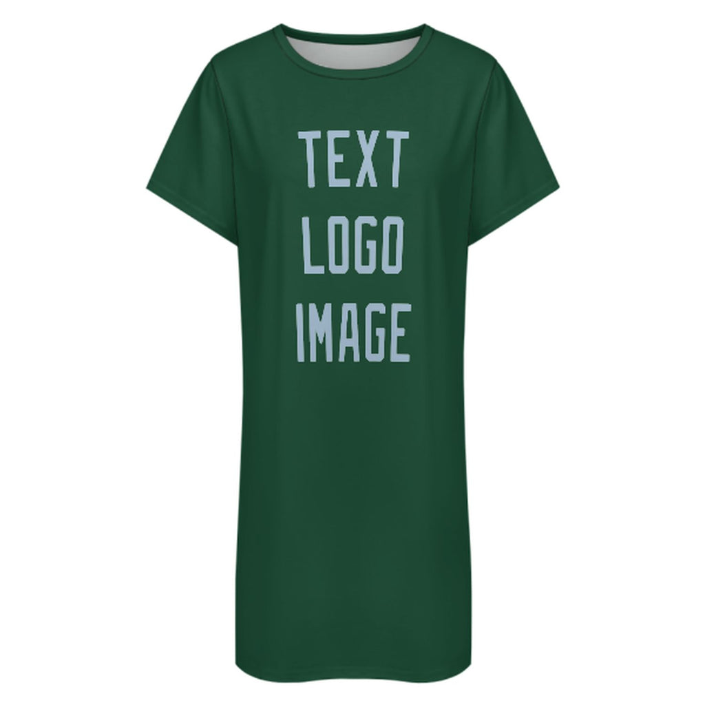Custom Green Light Blue Nachthemd