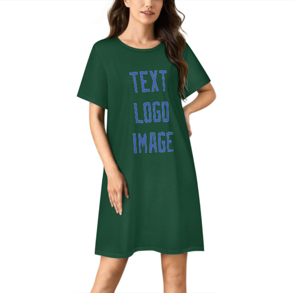 Custom Green Sky Blue Nachthemd