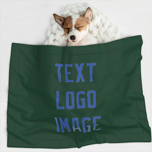 Custom Green Sky Blue Pet Blanket