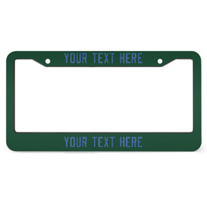 Custom Green Sky Blue License Plate Frame