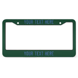 Custom Green Sky Blue License Plate Frame