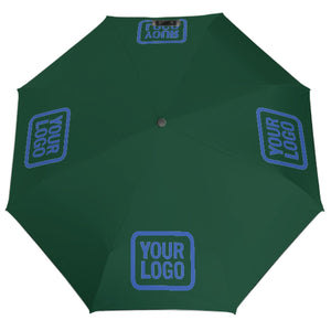 Custom Green Sky Blue Automatic Umbrella