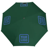 Custom Green Sky Blue Automatic Umbrella