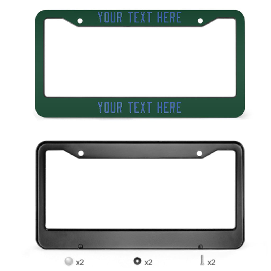 Custom Green Sky Blue License Plate Frame