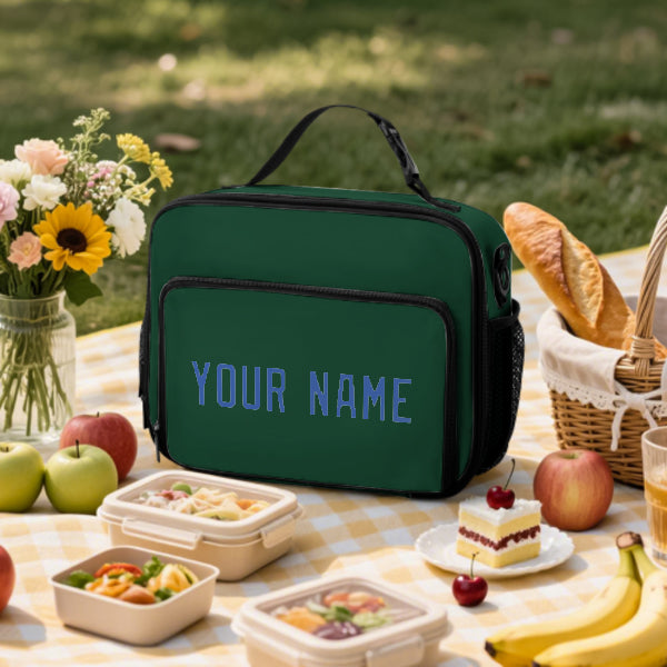 Custom Green Sky Blue Lunch Bag