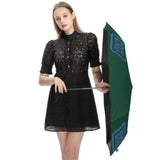 Custom Green Sky Blue Automatic Umbrella