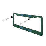 Custom Green Sky Blue License Plate Frame