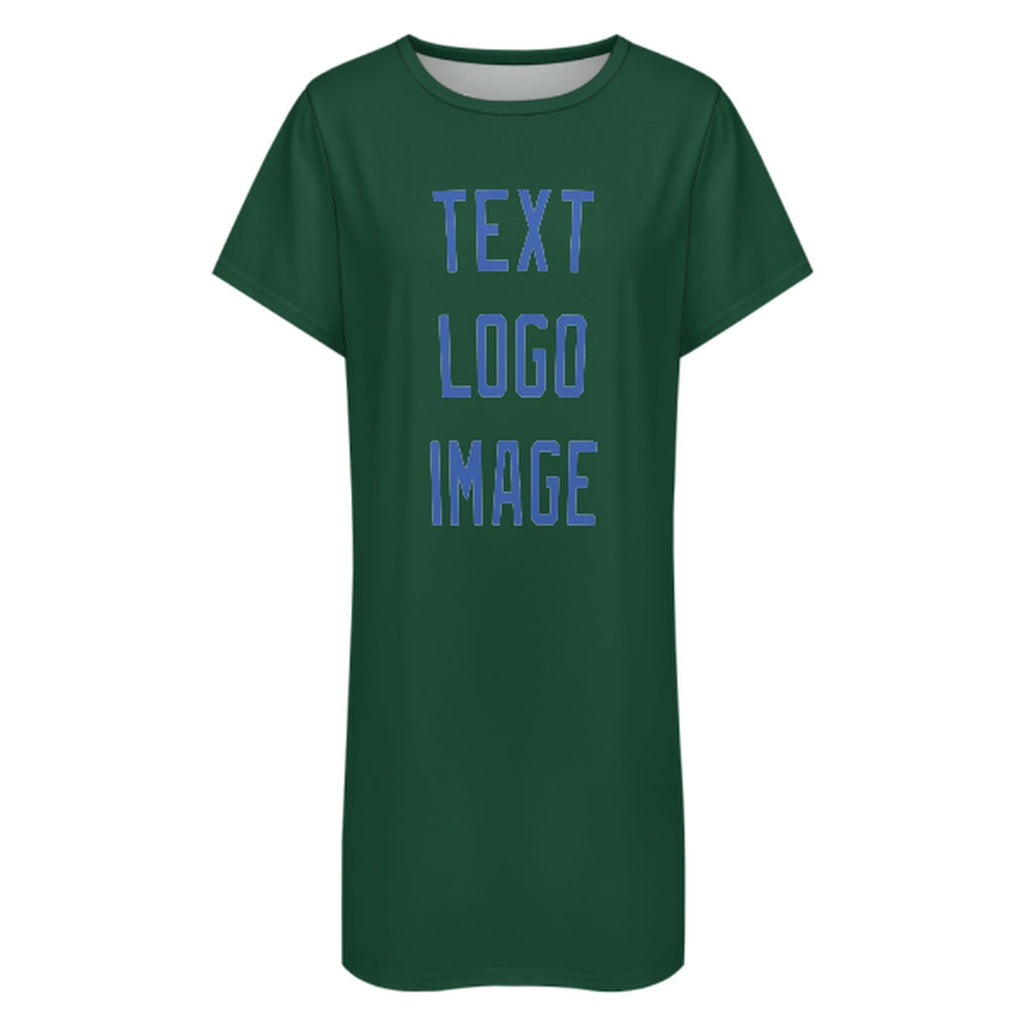 Custom Green Sky Blue Nachthemd