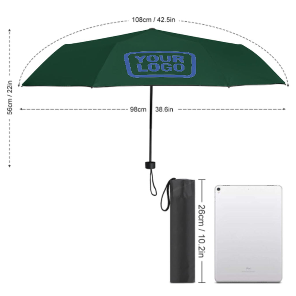Custom Green Sky Blue Automatic Umbrella