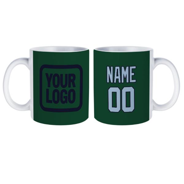 Custom Green Light Blue Mug