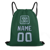 Custom Green Light Blue Drawstring Bag