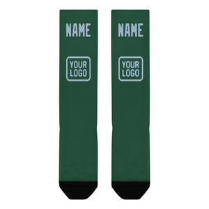 Custom Green Light Blue Knee-High Sock