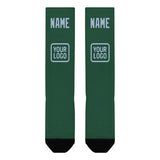 Custom Green Light Blue Knee-High Sock