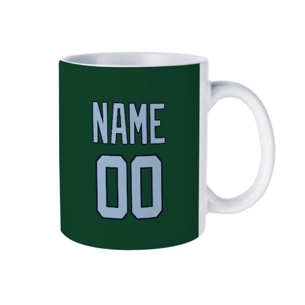 Custom Green Light Blue Mug