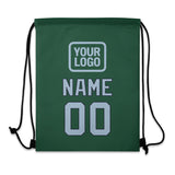 Custom Green Light Blue Drawstring Bag