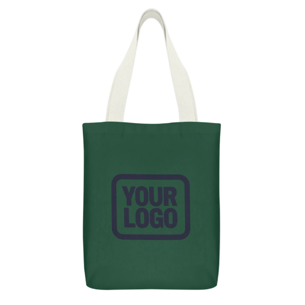 Custom Green Light Blue Canvas Tote Bag