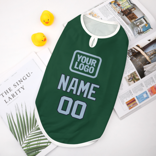 Custom Green Light Blue Pet Vest