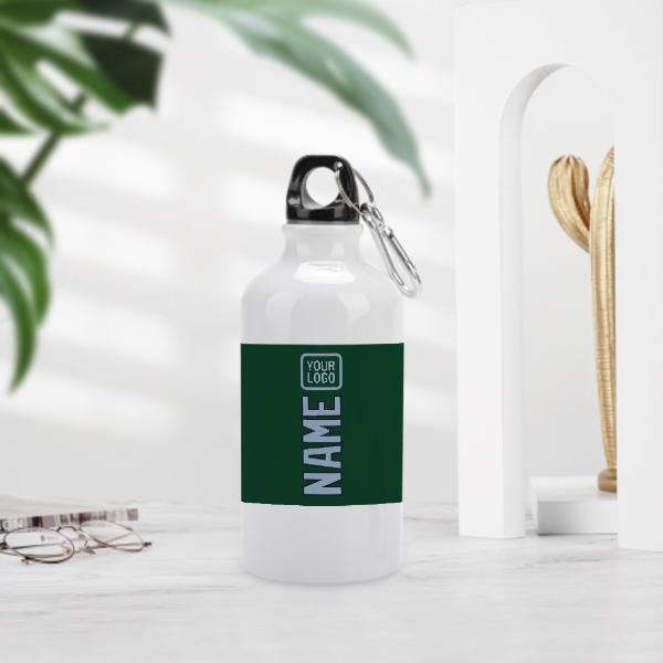 Custom Green Light Blue Sports Bottle