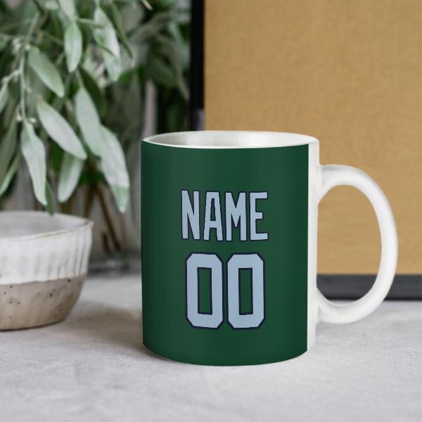 Custom Green Light Blue Mug