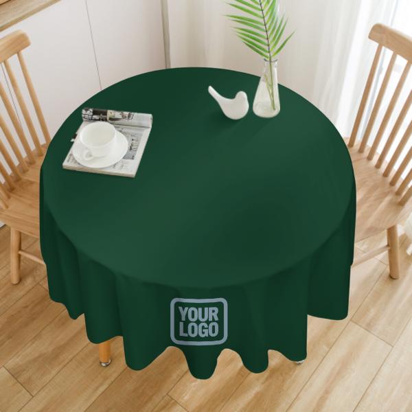 Custom Green Light Blue Round Table Cloth