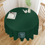 Custom Green Light Blue Round Table Cloth