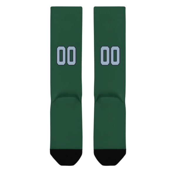 Custom Green Light Blue Knee-High Sock
