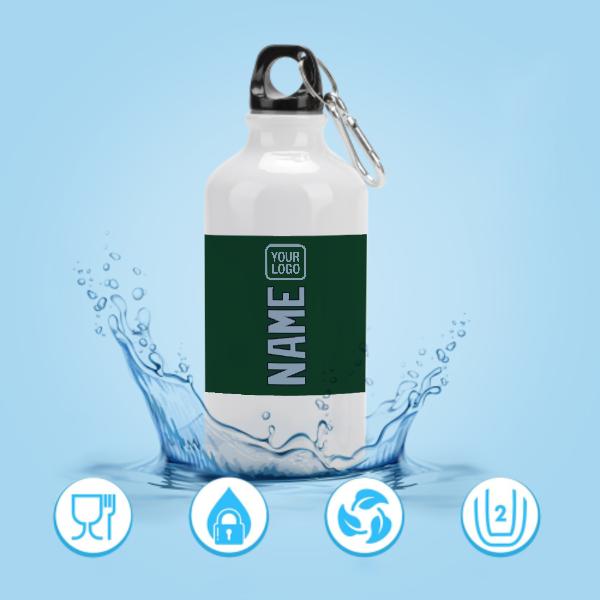 Custom Green Light Blue Sports Bottle