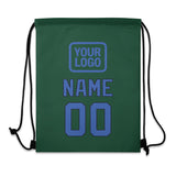 Custom Green Sky Blue Drawstring Bag