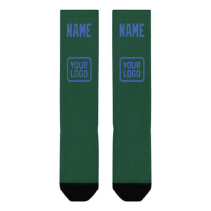 Custom Green Sky Blue Knee-High Sock