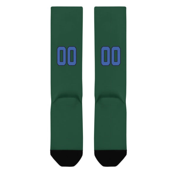 Custom Green Sky Blue Knee-High Sock
