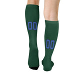 Custom Green Sky Blue Knee-High Sock