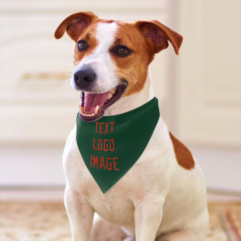 Custom Green Orange Red Pet Scarf