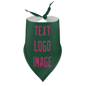 Custom Green Pink Pet Scarf