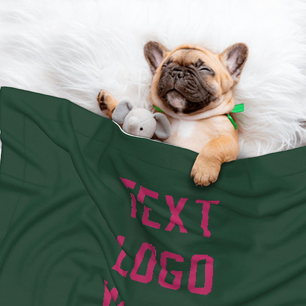 Custom Green Pink Pet Blanket
