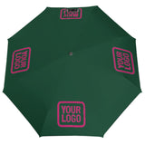 Custom Green Pink Automatic Umbrella