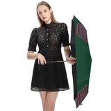Custom Green Pink Automatic Umbrella