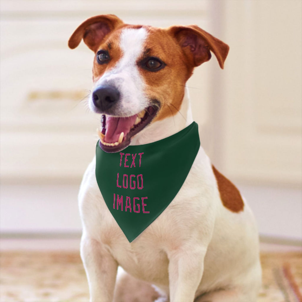 Custom Green Pink Pet Scarf