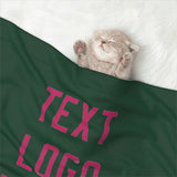Custom Green Pink Pet Blanket