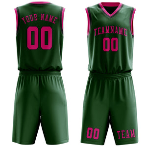 Custom Green Pink Basketball Set