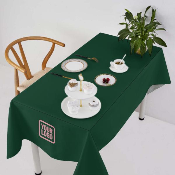 Custom Green Pink Square Table Cloth