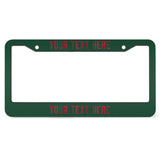 Custom Green Red License Plate Frame