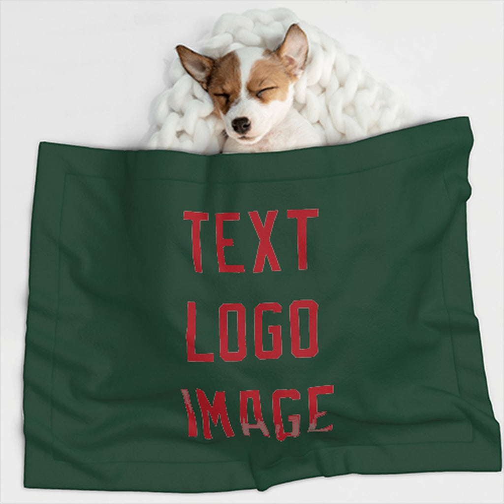 Custom Green Red Pet Blanket