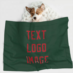 Custom Green Red Pet Blanket