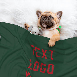 Custom Green Red Pet Blanket