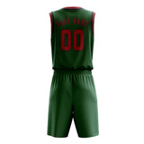 Custom Green Red Basketball Set