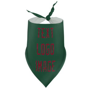 Custom Green Crimson Red Pet Scarf