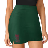 Custom Green Crimson Red A-Line Skort