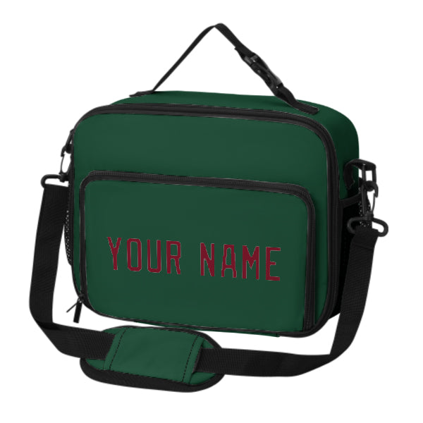 Custom Green Crimson Red Lunch Bag