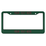 Custom Green Crimson Red License Plate Frame