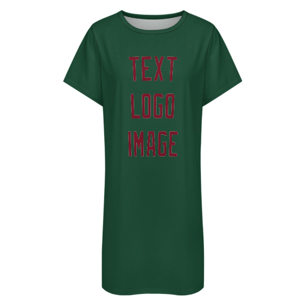 Custom Green Crimson Red Nachthemd